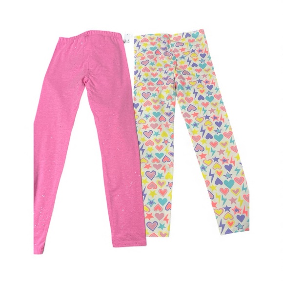 GAP Pink and Multicolor Heart Leggings Set Size Medium (8) NWT - Picture 3 of 3